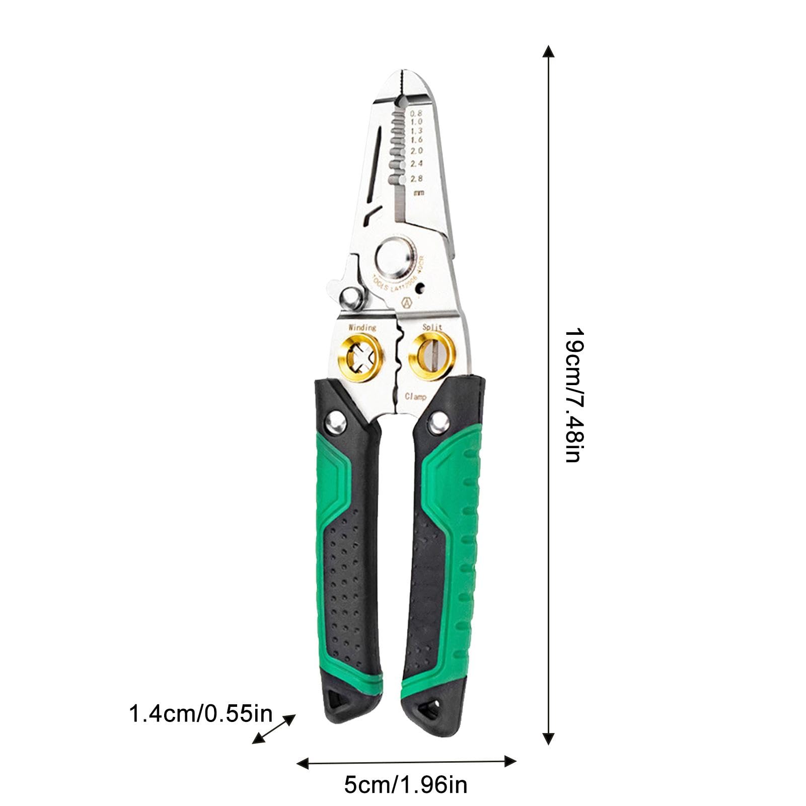 Handmatige/automatische elektrische kabelstripper, geschikt voor kabels van 1-25 mm, handmatige striptang voor het recyclen van afval (model zilver