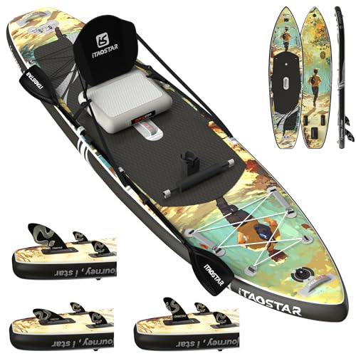 iTAOSTAR Novelty N01LP 11'6' x 35' Inflatable Stand Up Paddle Board with Seat- Stable SUP Board for...