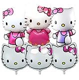 JEWELESPARTY 6PC HELLO KITTY FOIL BALLOONS PARTY BALLOON DECORATIONS SUPPLIES THEME IDEA CELEBRATION HAPPY BIRTHDAY