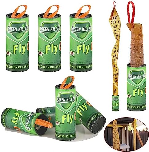 Flyroll Ribbon BTORER 8Pcs Fly Insect Catchers Rolls hanging Fly Ribbon, Sticky ...