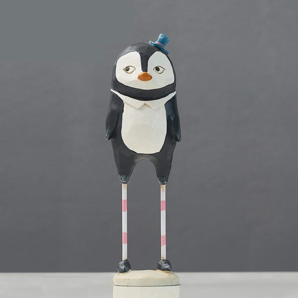 Petite statue pingouin mignonne figurine décorative maison
