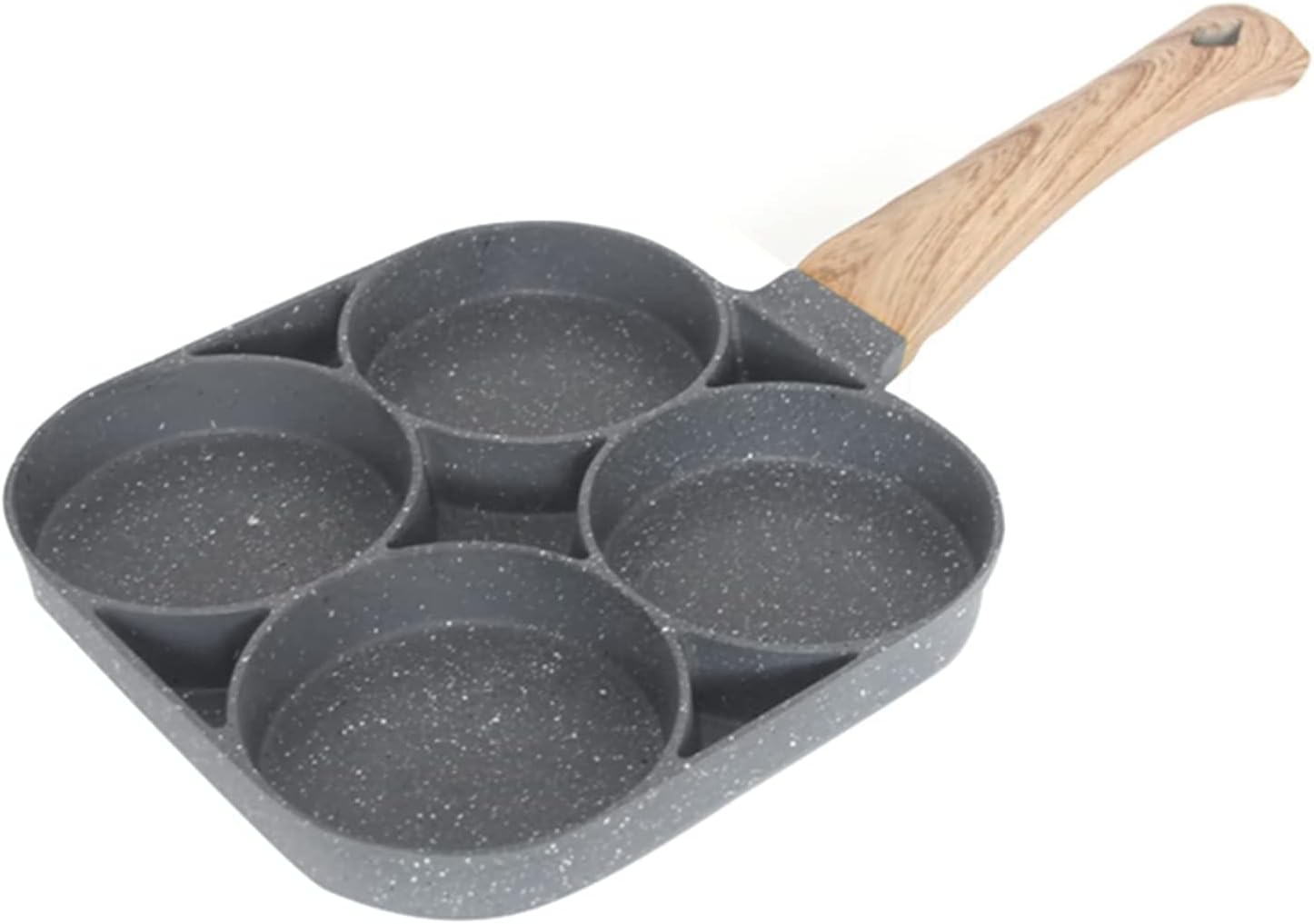 Omelet Pan,Pan Nonstick Pancake Pan,Egg Frying Pan,2/4 Holes Frying Pot Pan Thickened Kitchen Omelet Non-Stick Egg Poacher Pancake Crepe Steak Cooking Ham Breakfast Maker