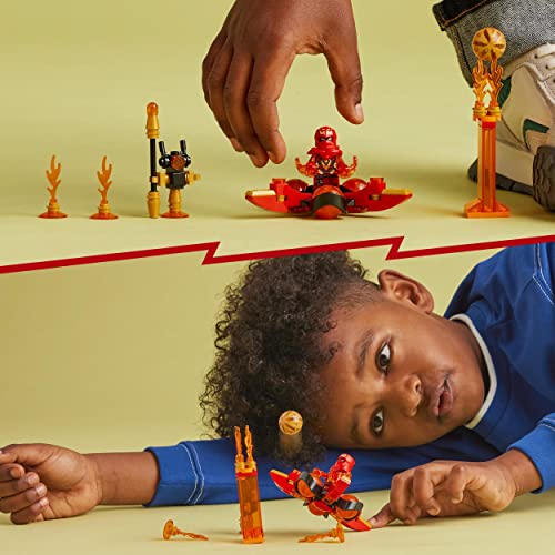 NINJAGO Salto Mortale Spinjitzu del Drago di Kai, Trottola Giocattolo con Minifigure di Kai da Collezione, Piccola Idea Regalo per Bambini dai 6 Anni in su Fan dei Ninja 71777 - Lego - Immagine 6