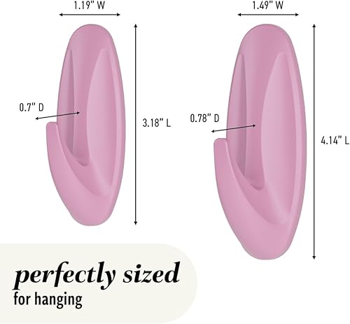 Miniatura 2 de Command Paquete de ganchos de diseño mixto, limonada lila, 10 ganchos, 16 tiras Limonada Lila,Arctic Freeze,Ciruela