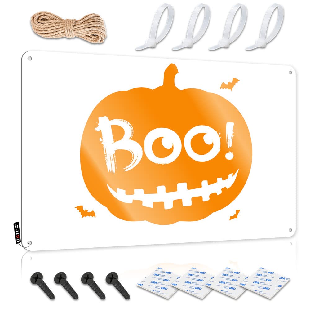 Ztbbdnqha One Color Funny Signs Billiard Boo Pumpkin Halloween Tin Sign Stuff For Your Room Coffee Tin Sign(30X40cm)