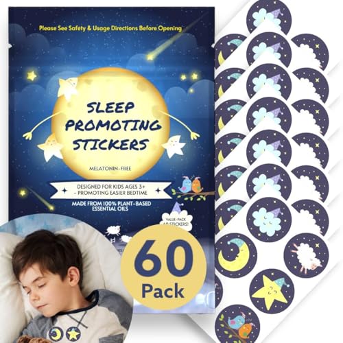 60PCS Zen Sleep Patches for Kids & Adults Melatonin-Free with Natural Oils