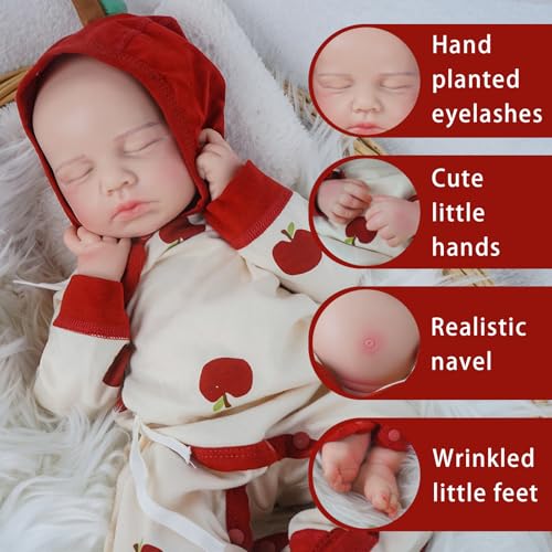 Muñeca bebé de silicona de 18.5 pulgadas realista miniatura 2