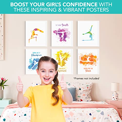 6 Reversible Gymnastics Posters For Girls Room - 8X10In Gymnastics Poster, Gymnastics Wall Decor, Gymnastics Decor For Girls Bedroom, Gymnastics Wall Art, Gymnastics Decor, Dance Posters #TOP4