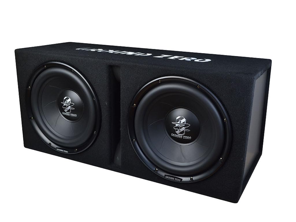 Ground Zero GZIB 2.30BR-ACT - Subwoofer attivo Bass Reflex da 30 cm con amplificatore integrato per bassi ricchi