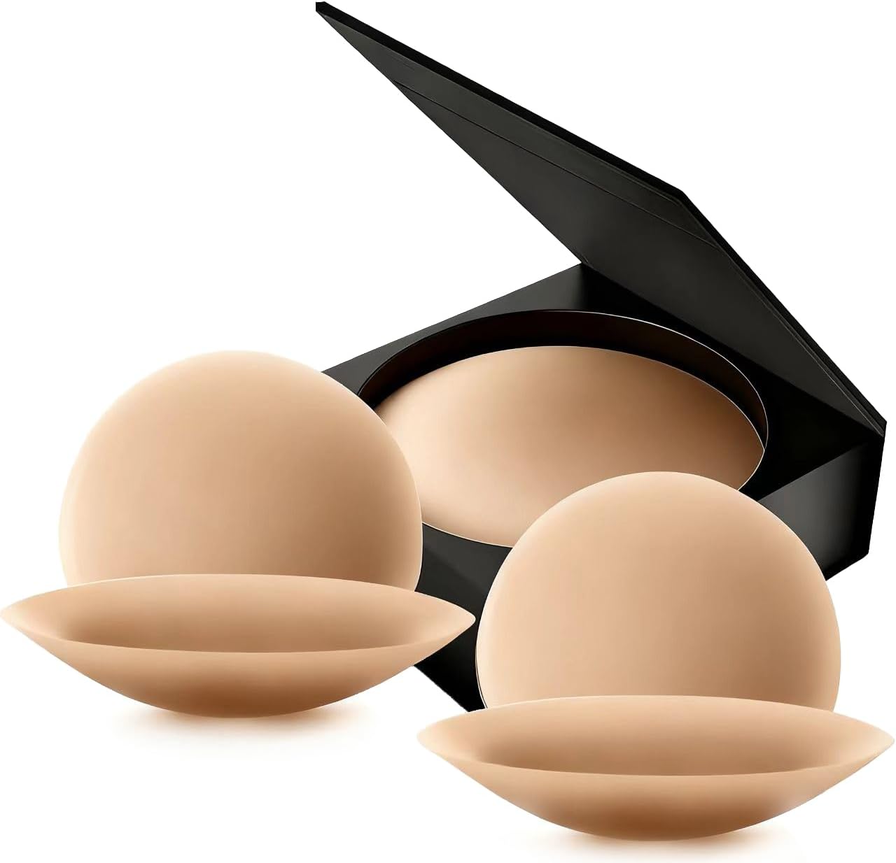 Nipple Covers for Women 2 Pairs-Reusable Medical grade Waterproof Adhesive Silicone Seamless Non-Slip Nipple Pasties
