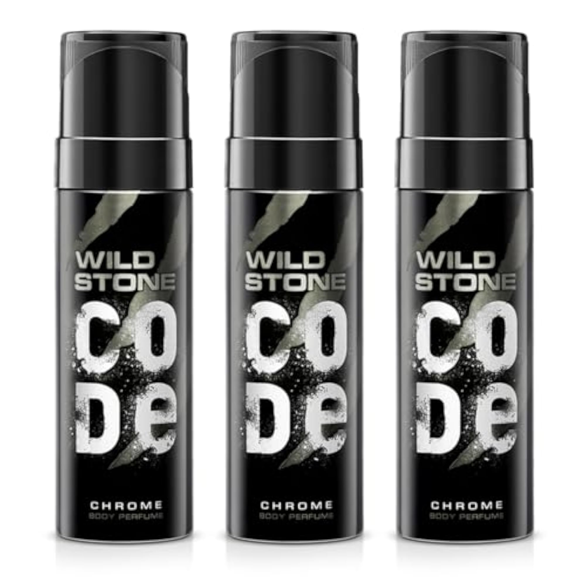 Chrome No Gas Body Perfume Spray for Men Pack of 3