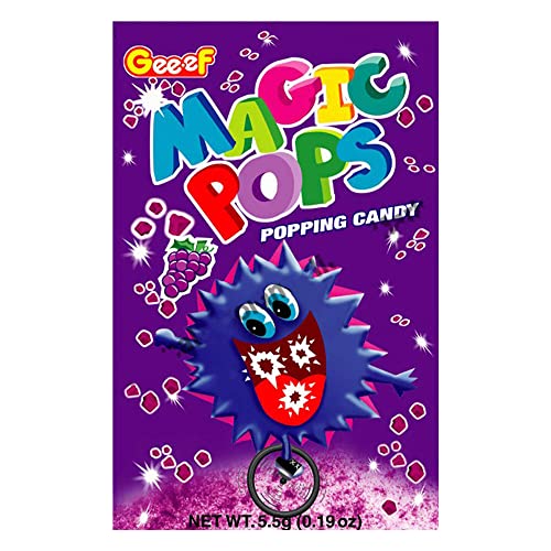 Image of Gee.ef Magic Pops Popping Candy, Grape Flavor, 5 G X 40 Pouches, 200 Gram
