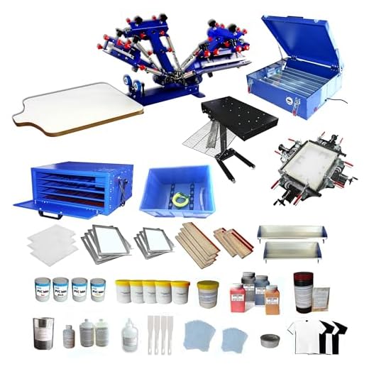 4 Color Screen Printing Kit Silk Screen Printing Machine Screen Printing Press 4 Color 1 Station
