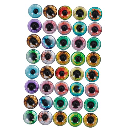 Veemoon 50 piezas de Vidrio con Diseño de Ojos para DIY Joyas y Manualidades Accesorios de Decoración