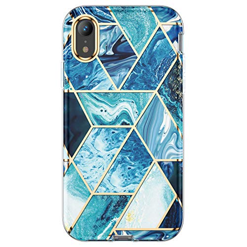 Asuwish Phone Case for iPhone XR 6.1 with Screen Protector Cover Hybrid Luxury Cute Marble Shockproof Full Body Hard Heavy Duty Slim Cell iPhoneXR iPhone10R i Phonex 10XR 10R RX CR iPhoneXRcases Blue - Image 7