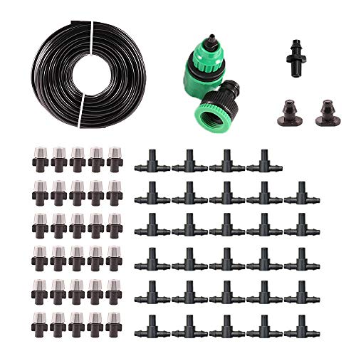 Gxbld-yy 25m DIY Convenient Water Saving To Clean Wide Spray Atomizing Nozzle Set Atomized Greenhouse Family Watering Irrigation Supplies (color : 15 m)