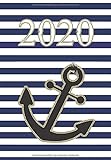 2020: Terminplaner notieren , organisieren und planen alles in einem praktischen Buchkalender  Terminkalender mit Kalendarium 2020  Ladytimer Style trendy Maritim Anker
