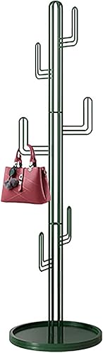 QQXX Perchero de alta calidad independiente, creativo perchero de cactus con ganchos para pasillo, dormitorio, oficina, perchero de metal moderno