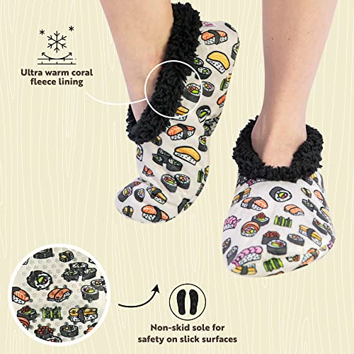 Image of Lazy One Fuzzy Feet Slippers for Women, Cute Fleece-Lined House Slippers, Cute Slipper Socks