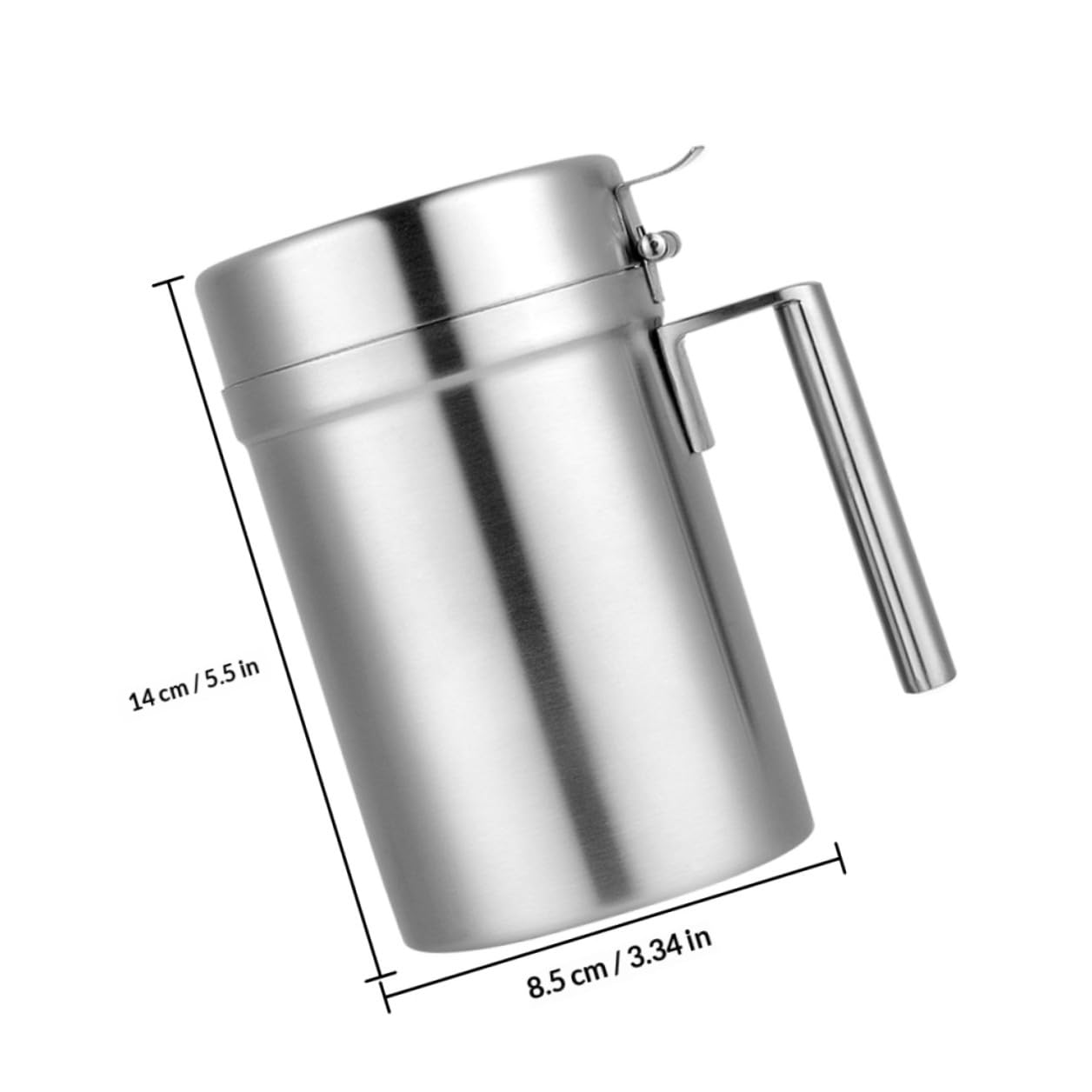 Dispenser per Aceto e Olio in Acciaio Inox 304 da 550ml Beccuccio Antigoccia Design per Cucina Casa Pratico e Resistente