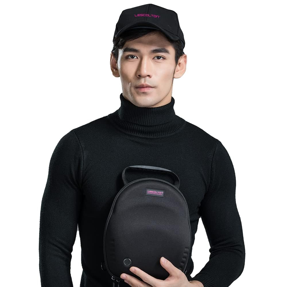Dispositif de croissance des cheveux Lescolton Cap chapuching Traitement de perte de cheveux Recour de cheveux Casque pour hommes et femmes (Noir)