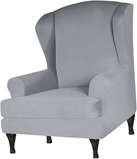 Yardenfun Capa De Cadeira Reclinável Capa De Cadeira De Jantar Capa De Assento Para Casa Capa De Cadeira Para Restaurante Banquinho Tigre Protetor De Cadeira De Seda Cinza Claro Leite