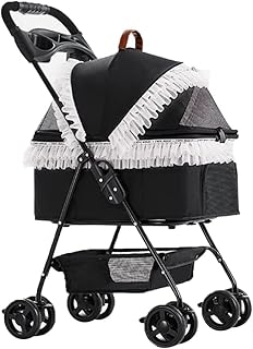 Carrinho de cachorro/gato de viagem separável para animais de estimação Carrinho de cachorro dobrável para cães e gatos Carrinho de cachorro dobrável para cães e gatos Carrinho de transporte destacável com porta-copos (branco)