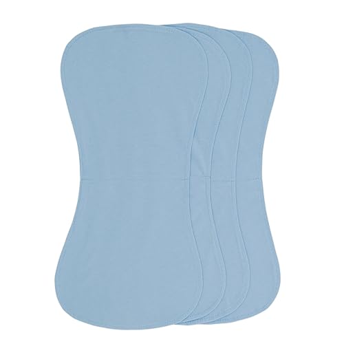 Miniatura 26 de Juego de 4 paños para eructos para bebé, curvos, absorbentes y suaves, valiosos, paquete de 4 capas dobles (ciervos de tono gris) 4 Mix,Azul,gris,