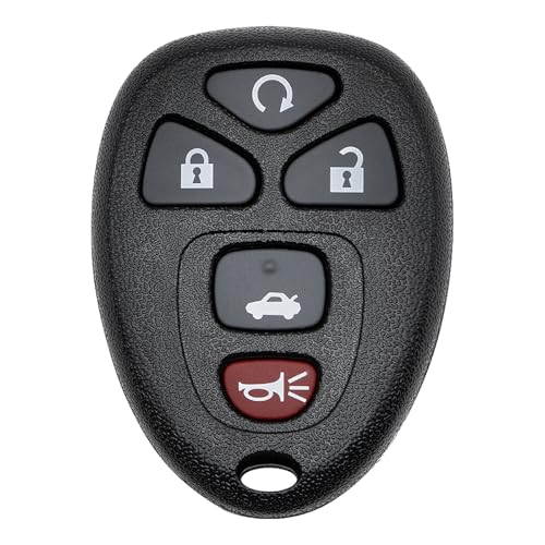 Vurkcy Key Fob Replacement for 06-10 Chevy Cobalt/ 04-12 Malibu/ 07-09 Pontiac G5/ 05-10 G6/ 05-08 Grand Prix/ 07-10 Saturn Aura Sky/ 05-09 Buick Lacrosse Car Keyless Remote, KOBGT04A, 5 Btn