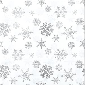 Homescapes Weihnachtsservietten Set 4-tlg - Weiß Mit Schneeflocken 45x45cm