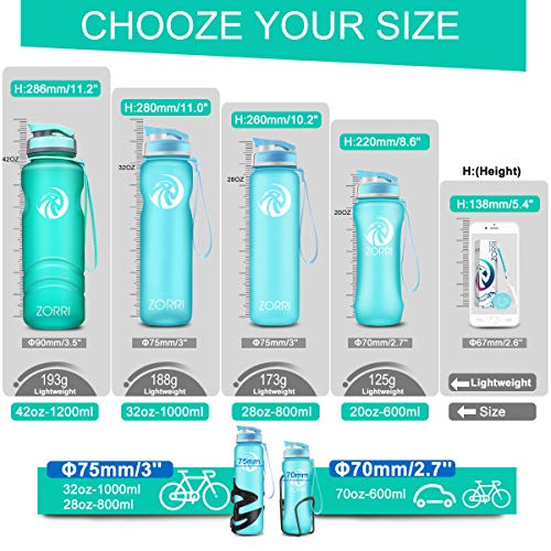 Sport Water Bottle 800Ml/28-Ounce,Leak Proof Bpa Free Eco-Friendly Plastic Drink Beverage Best Water Bottles For Travel/Hiking/Camping/Outdoor/Running/Gym Flip Top Lid & Filter Opens With 1-Click … #TOP5
