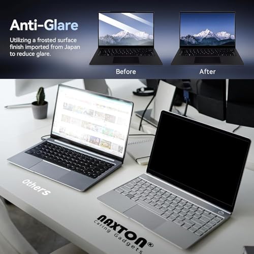 Image of NAXTON Privacy Screen Protector for 15.6 inch Laptops (16:9 Aspect Ratio) | Full Cover Fix Type Film - Anti Blue Light, Anti Glare, Bubble-Free Protection against Eye Strain & Scratches (Not Tempered Glass)