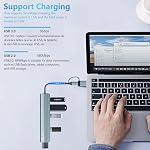 USB C Hub 7 en 1 Adaptateur multiports avec USB 3.0, USB 2.0, Port de données, charge - Compatible pour MacBook, Ordinateur portable, ordinateur, iMac, iPad