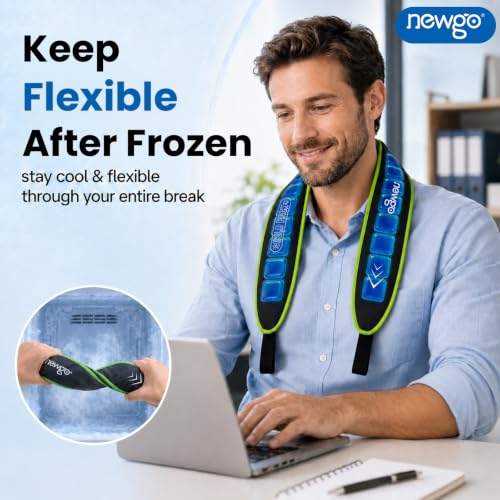 Image of NEWGO Neck Ice Wrap - 45-Min Cooling Relief for Pain & Hot Flashes