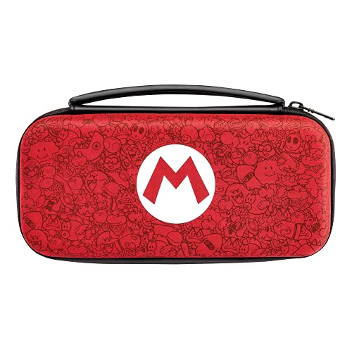 PDP Gaming Mario Bros Mario Remix Edition Deluxe Travel Case For Console, Up To 14 Games: Mario - Nintendo Switch