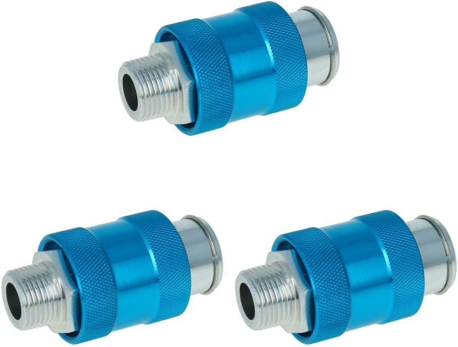 Speed Control Valve Aluminum HSV-10 Thread Pneumatic Flow Control Manual Hand Slide Valve 3pcs