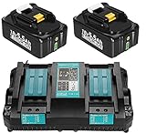 【LED-Batterieanzeige】Für makita 18V-Akku Professioneller Ersatzakku mit 5,5 Ah höherer Kapazität bietet längere Laufzeit und verfügt über eine dreiteilige Batterieanzeige. LED-Anzeigen ermöglichen es Ihnen, den Stromstatus jederzeit während des Betriebs zu überprüfen.