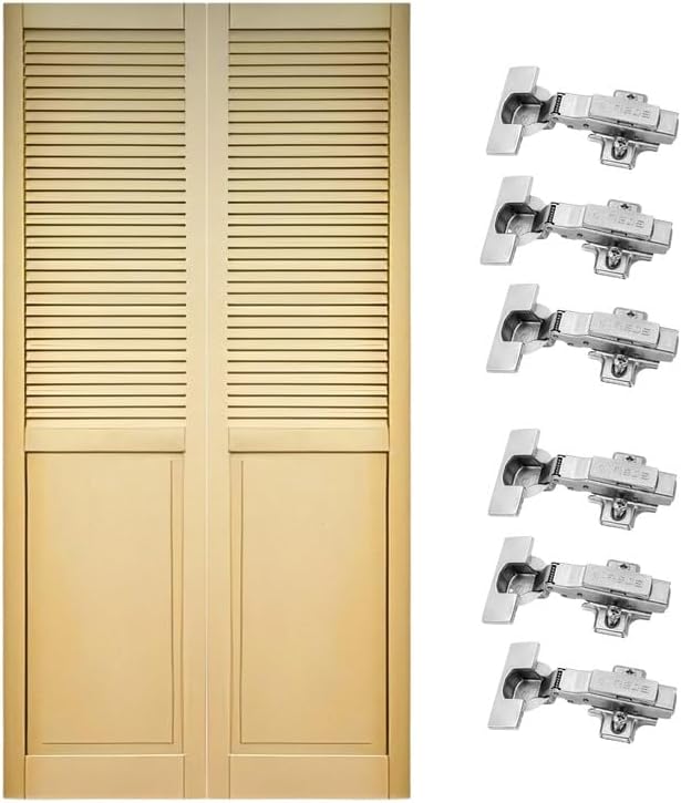 Ventilated French Slatted Front Doors, Natural Solid Pine, French Slatted Front for Airflow, Factory Pre-Drilled Fixings, Hinges Included, for Built-in Storage, 2420 x 700 mm, Pair