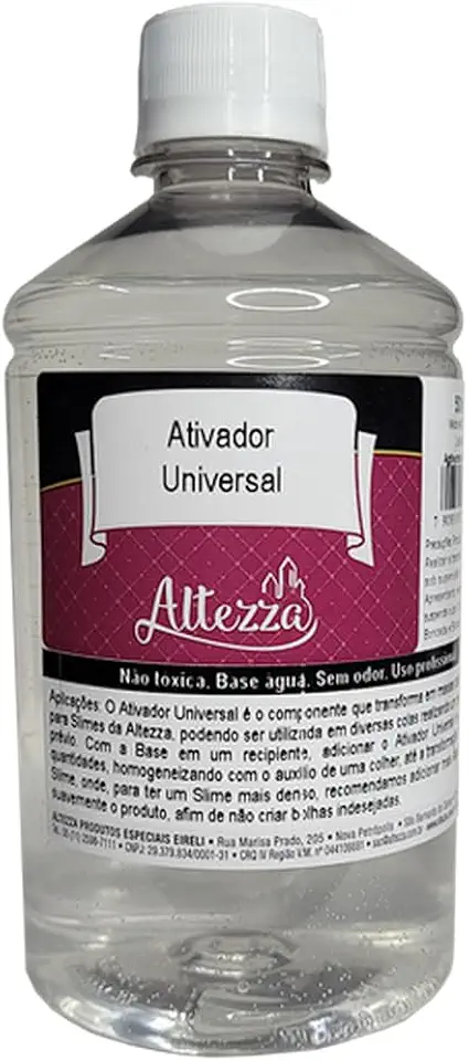 Ativador para Slime Universal 500ml Altezza - Super Premium Combos Divertidos Escolha o Seu DIY Slime Factory (Ativador 500ml)