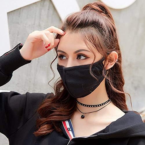 3 Pack/8 Pack Black Cotton Face Mask, 2-Layer/3-Layer Face Masks Washable,Reusable Face Mask,Breathable Comfy Fashion Cloth Face Masks For Man and Woman