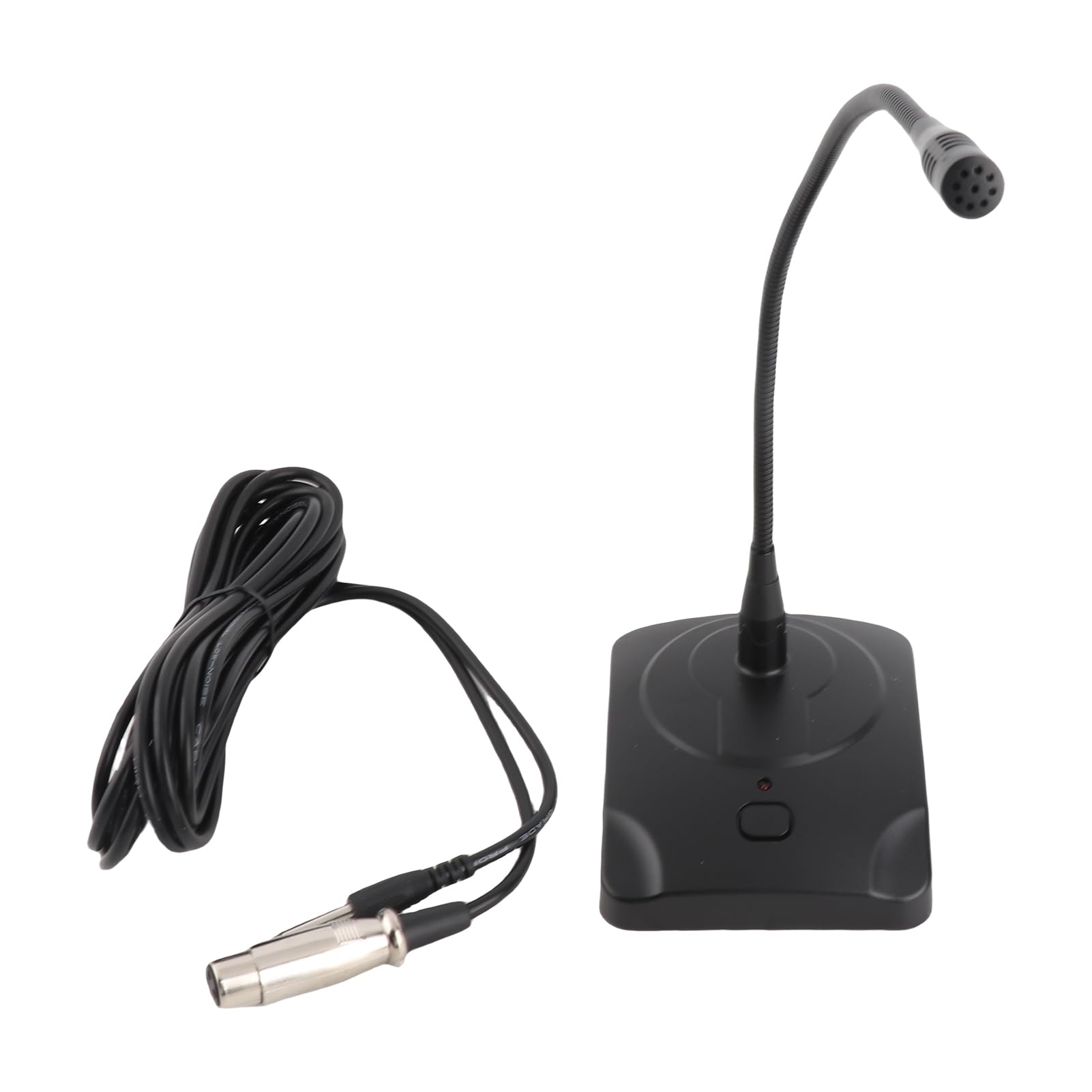 K - 12 Microfono professionale per computer, microfono per conferenze desktop cablato con collo regolabile, modello di rilevamento cardioide per PC portatile, microfono da gioco