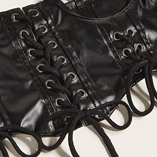 YIJU de espartilho de couro tiras espartilho espartilho para mulheres