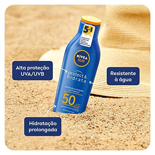 NIVEA SUN Protetor Solar Protect & Hidrata FPS 50 400ml - Com toque seco, rápida absorção e resisten