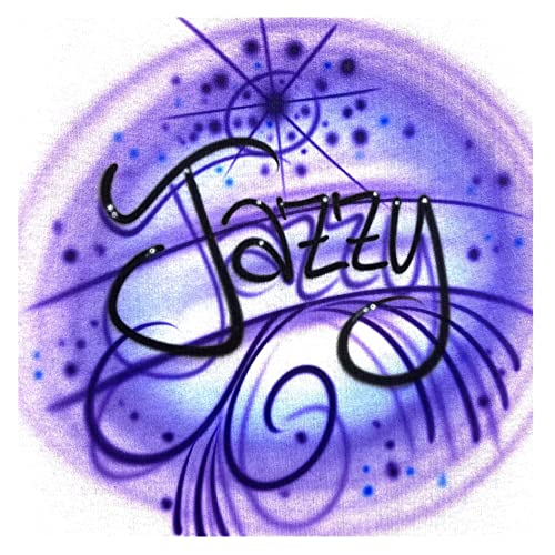 Airbrush Blue & Purple Swirls Name Design T Shirt