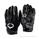 Evoshield Stunt Padded Football Receivers Gloves - Black, Large