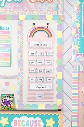Teacher Created Resources Oh Happy Day Rainbow Tabela de 14 bolsos (33 cm x 99 cm)