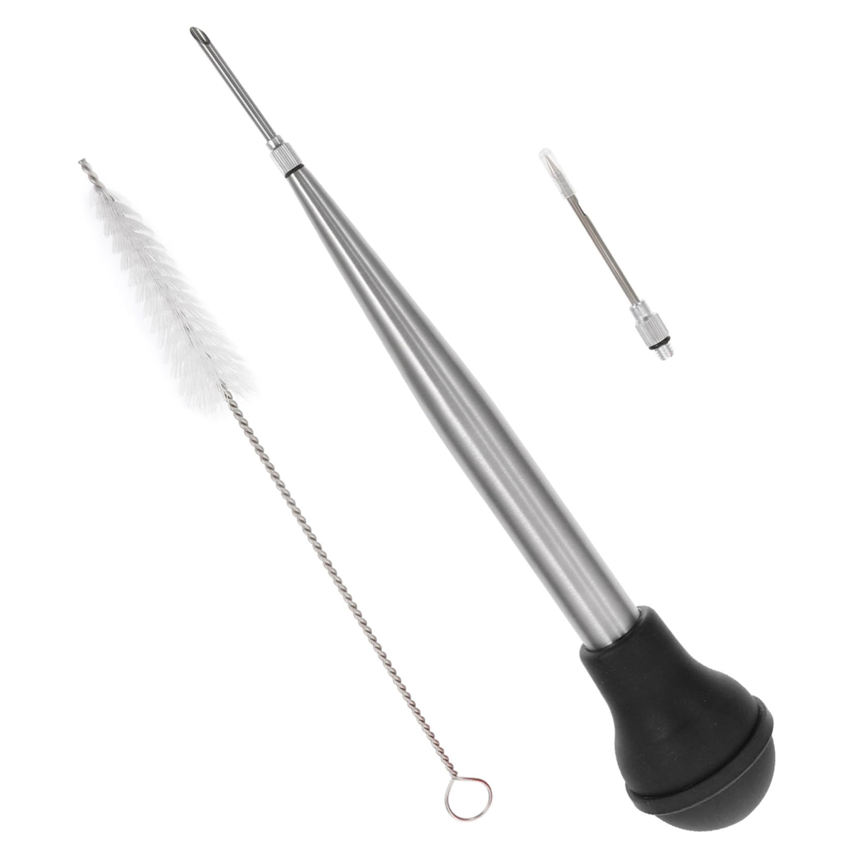 FELTECHELECTR 1set Turkey Baster Needle Reusable Marinade Injector Tool for Meat Seasoning Food-grade Pump for Basting Turkey