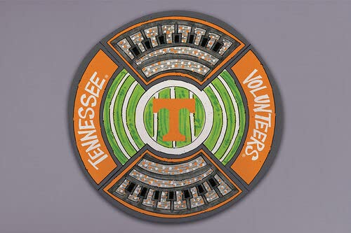 Magnolia Lane University of Tennessee The Volunteers Football Stadium - Plato redondo de melamina pesada, 13.5 pulgadas de diámetro, accesorios de cocina