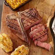 Premium Porterhouse Steak, Tender and Juicy, Aged up to 28 Days. Restaurant-Quality Steaks with Hearty bone-in flavor and Cooking Instructions from Kansas City Steak Company 4 count - 22 oz each