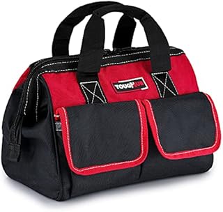ToughHub 12inch Tool Bag storage  Heavy Duty small tools organisers  Multi Purpose wide open mouth 5 pockets  Electricians Tool bag for professionals